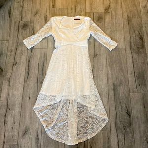 White Midi Dress Tells